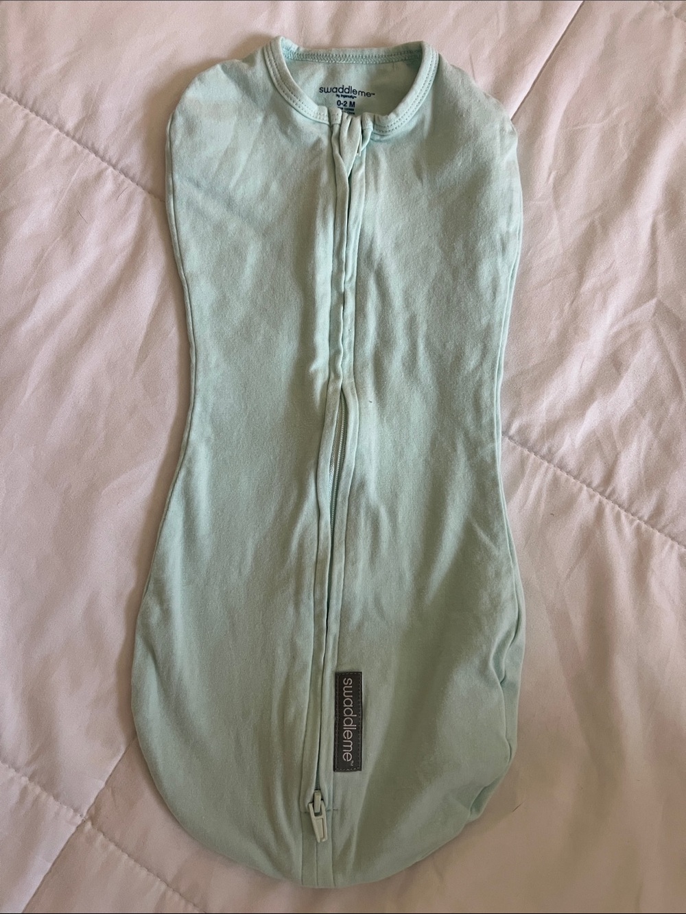 SwaddleMe Mint Green Zip-Up Infant Swaddle